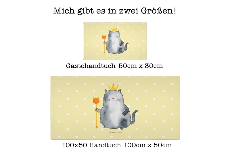 Handtuch Katze König