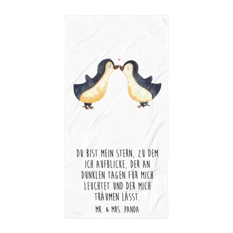 XL Badehandtuch Pinguin Liebe