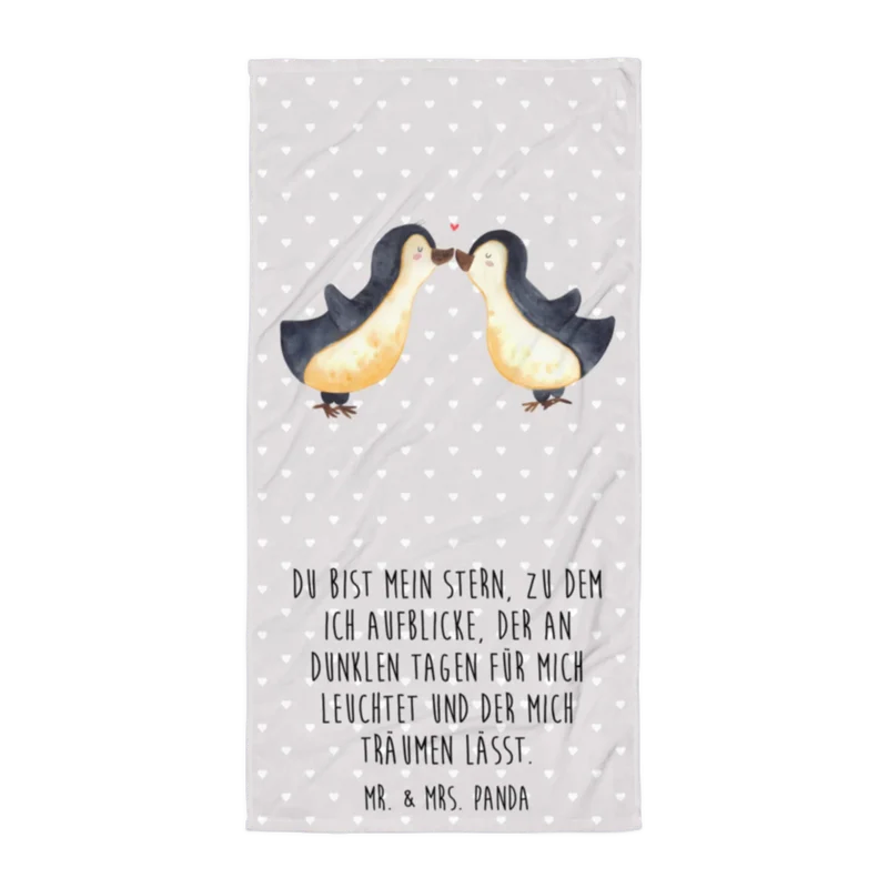 XL Badehandtuch Pinguin Liebe