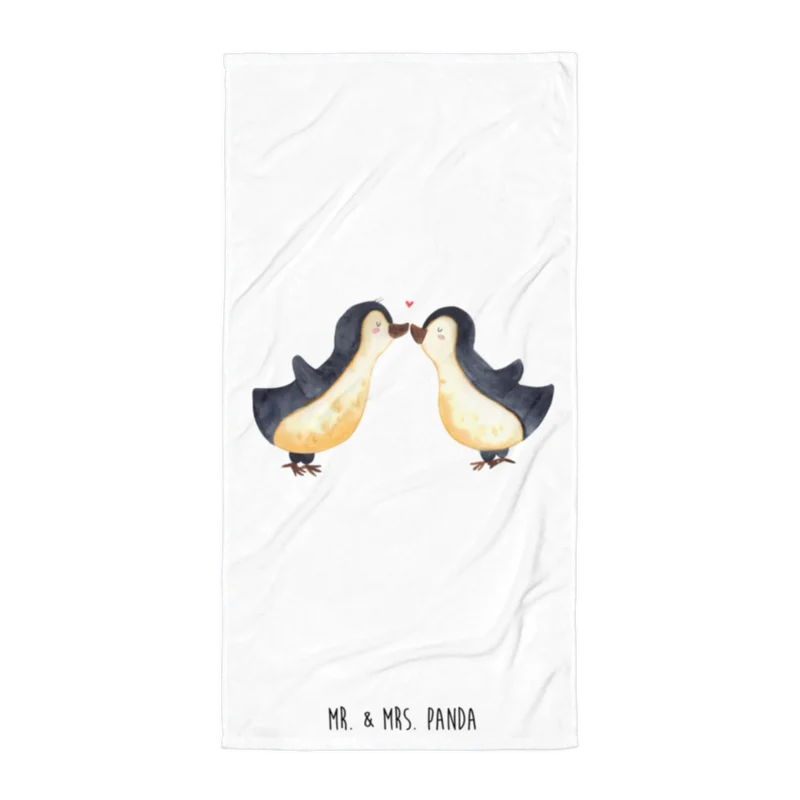 XL Badehandtuch Pinguin Liebe