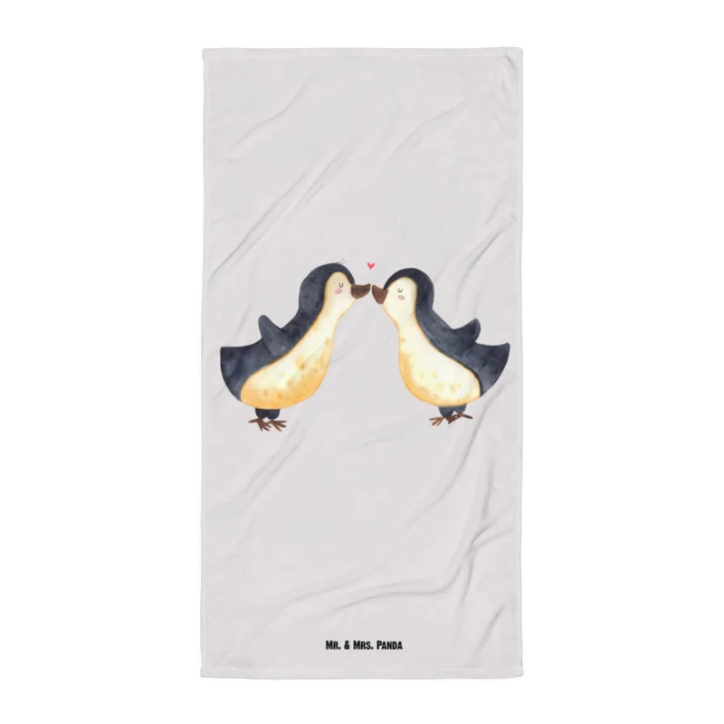 XL Badehandtuch Pinguin Liebe