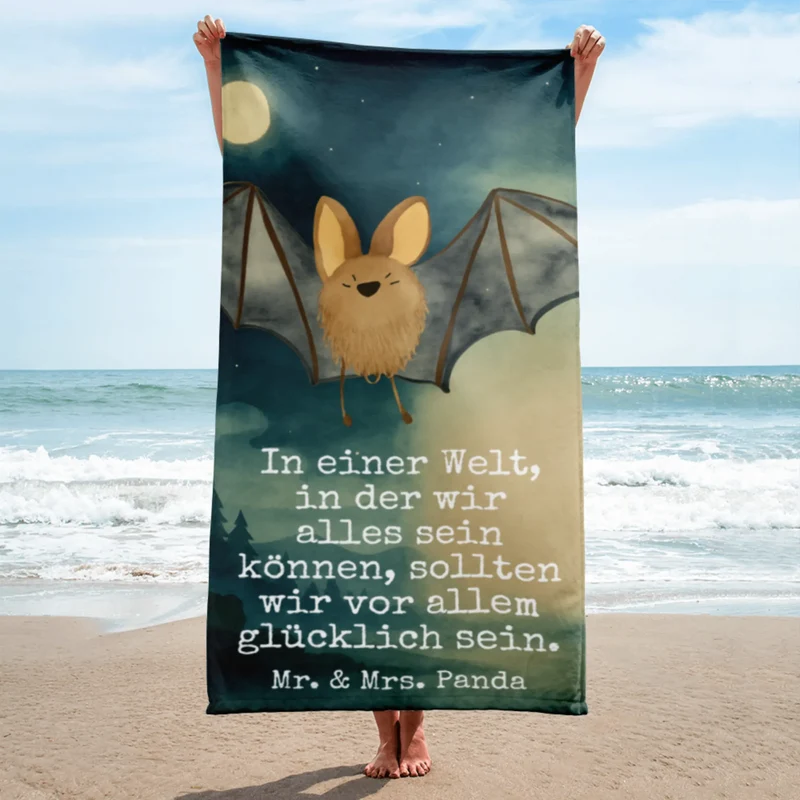 XL Badehandtuch Fledermaus Flügel Design
