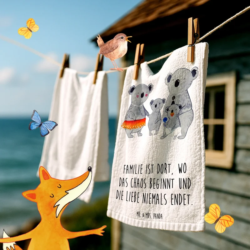 Gästehandtuch Koala Familie