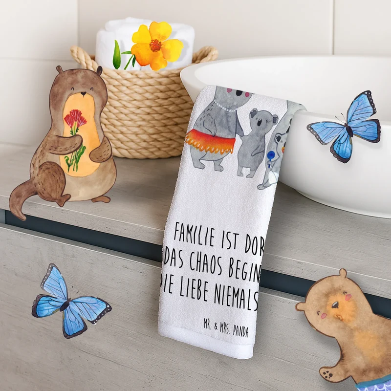 Gästehandtuch Koala Familie