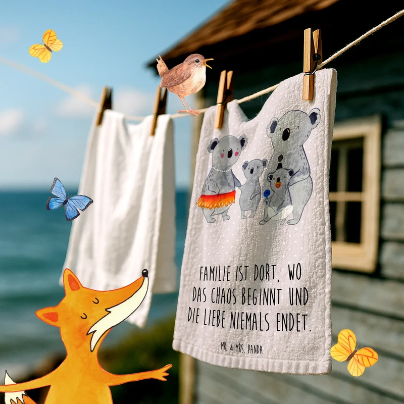 Gästehandtuch Koala Familie