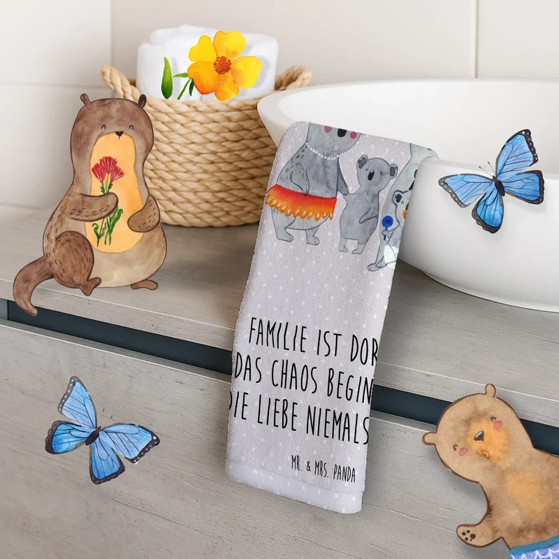 Gästehandtuch Koala Familie