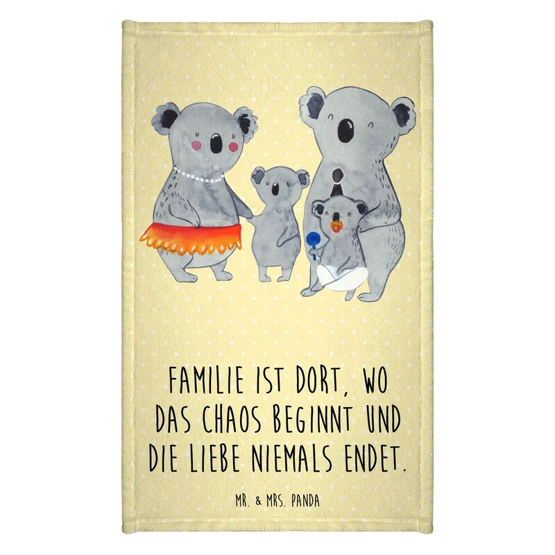 Gästehandtuch Koala Familie