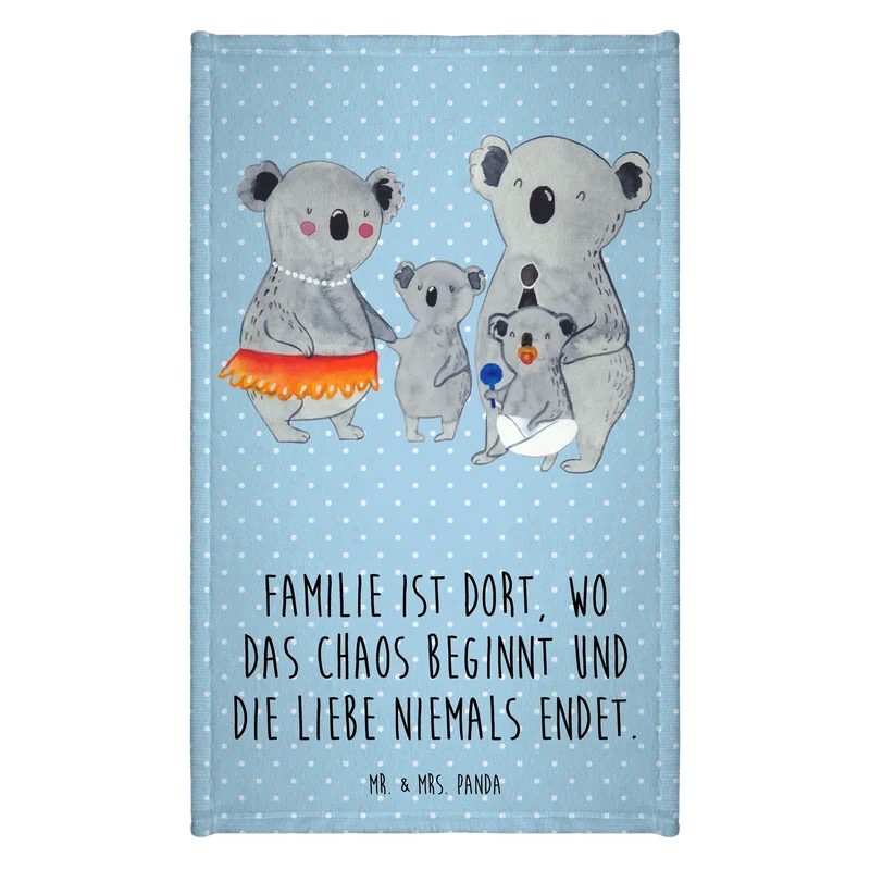 Gästehandtuch Koala Familie
