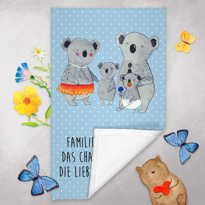 Gästehandtuch Koala Familie