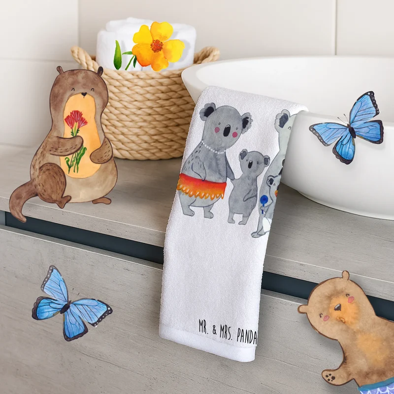 Gästehandtuch Koala Familie