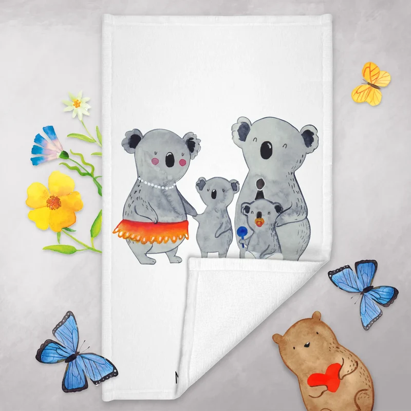Gästehandtuch Koala Familie