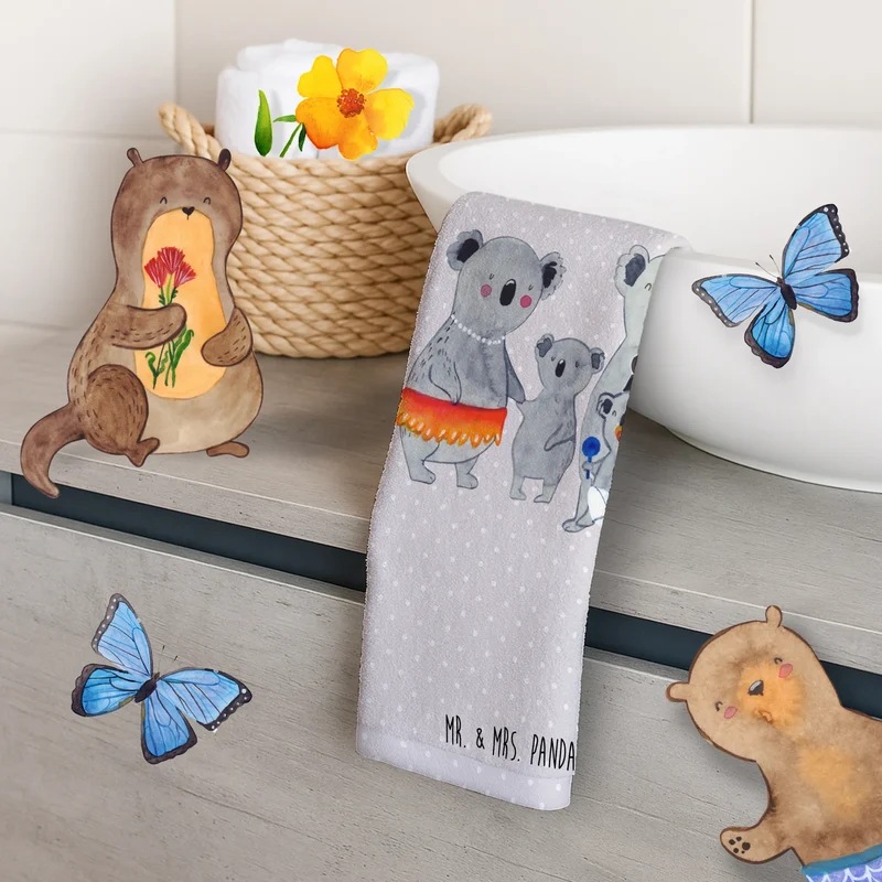 Gästehandtuch Koala Familie