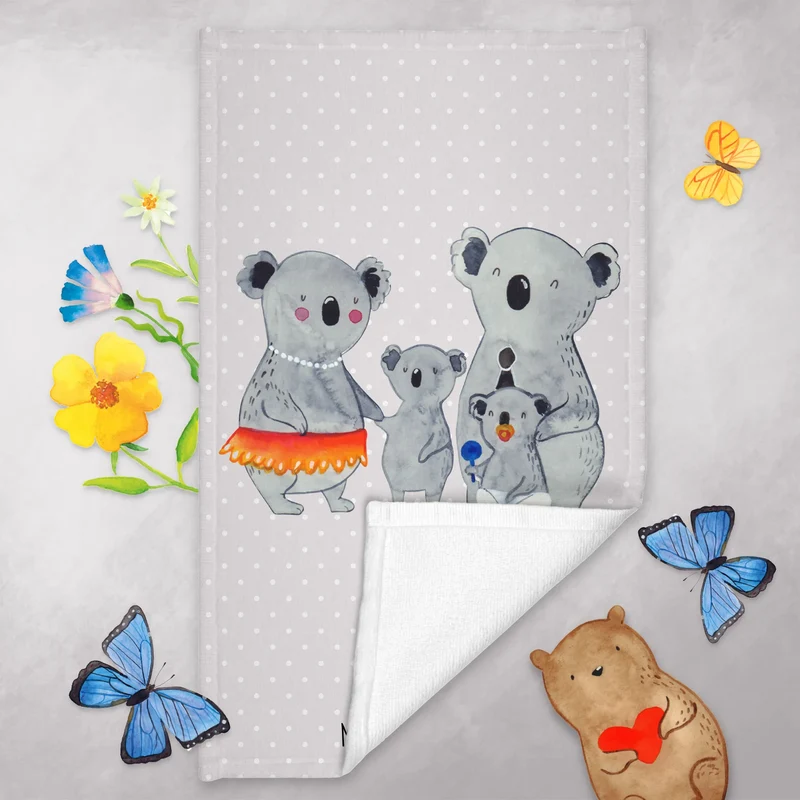 Gästehandtuch Koala Familie
