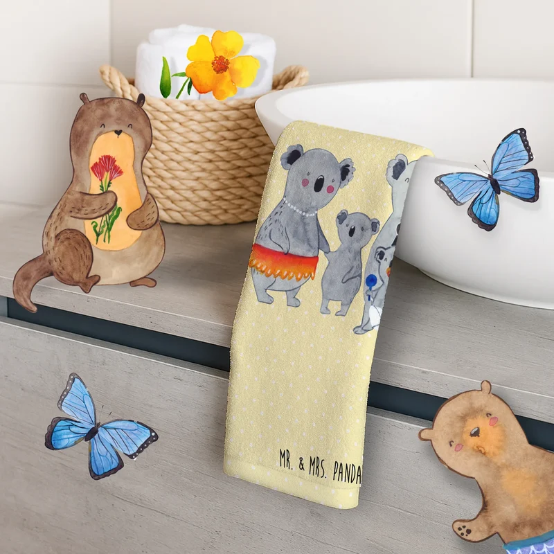 Gästehandtuch Koala Familie