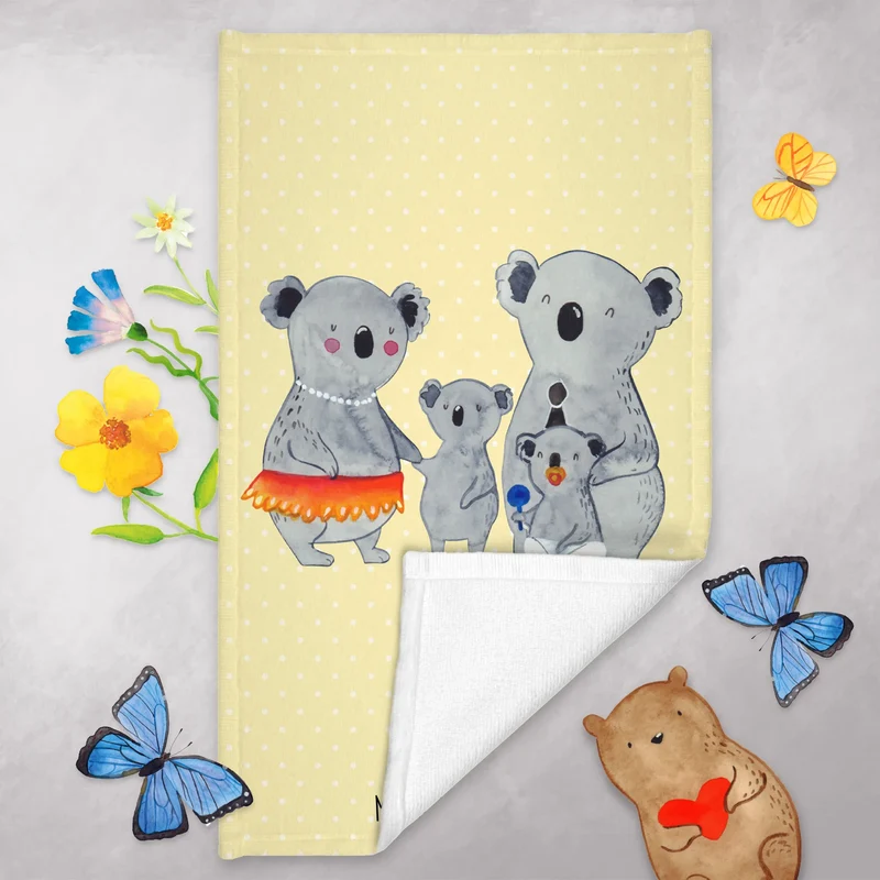 Gästehandtuch Koala Familie