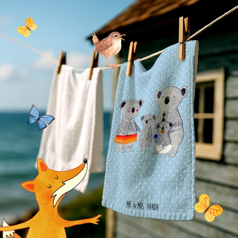 Gästehandtuch Koala Familie