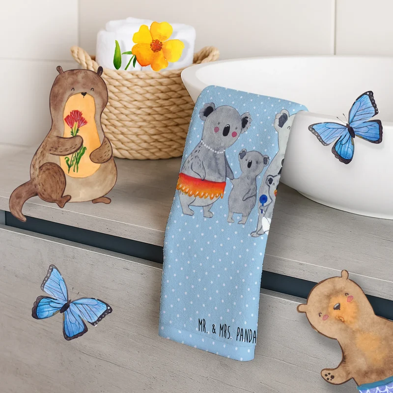 Gästehandtuch Koala Familie