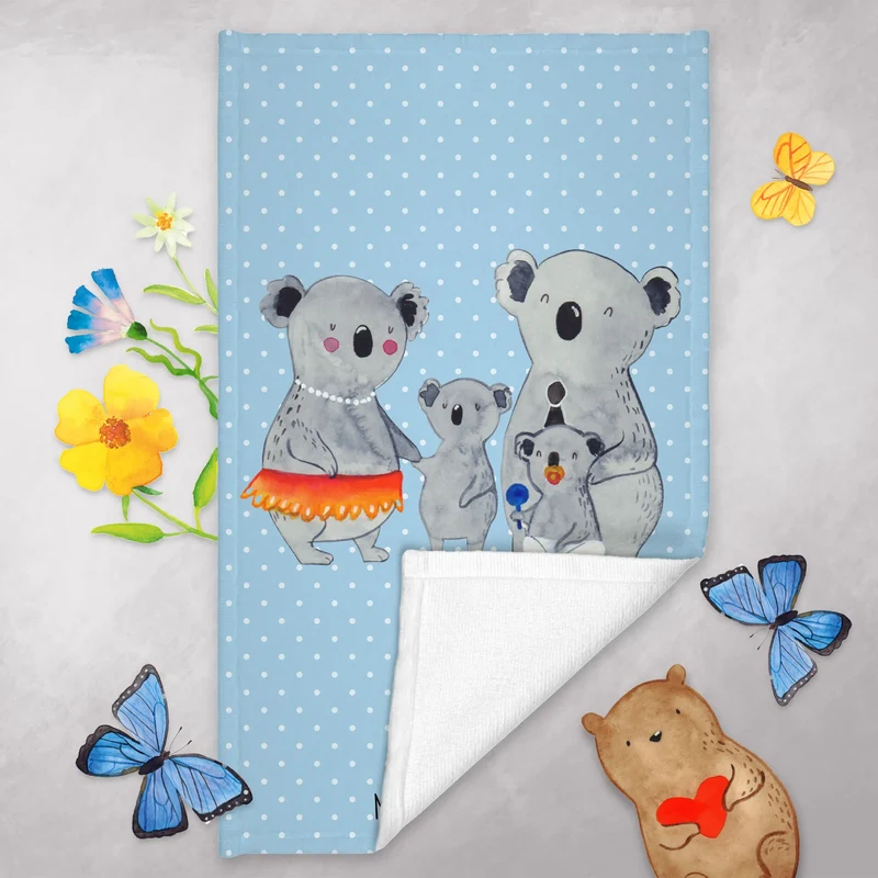 Gästehandtuch Koala Familie