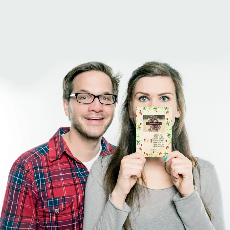 Personalisierte Foto Postkarte Igel Seilhüpfen