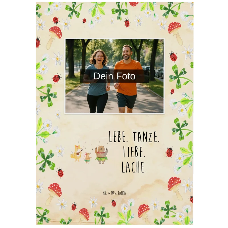 Personalisierte Foto Postkarte Waldtiere Aloha