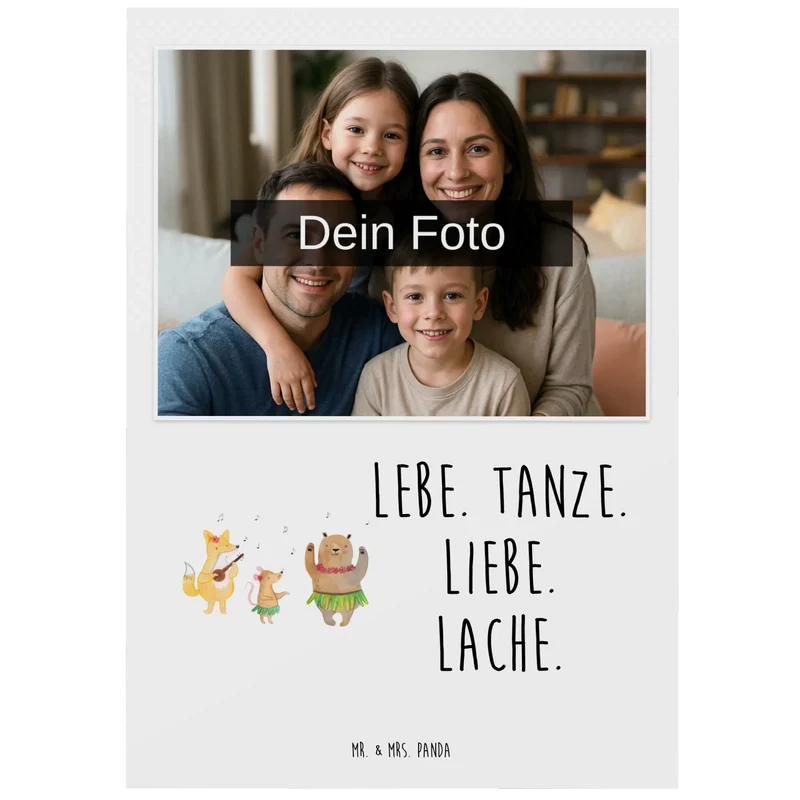 Personalisierte Foto Postkarte Waldtiere Aloha