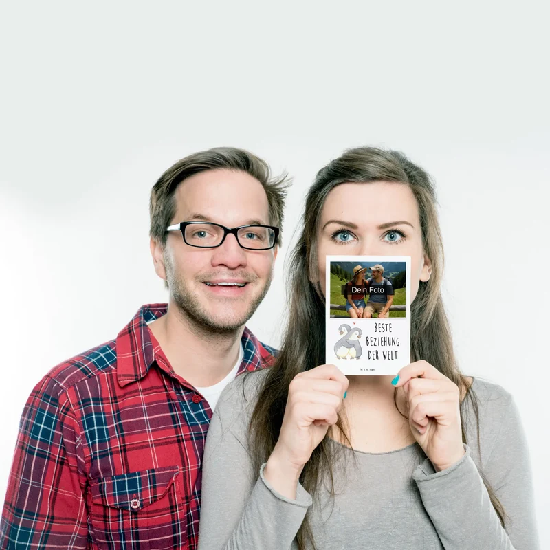 Personalisierte Foto Postkarte Pinguin Beste Beziehung der Welt