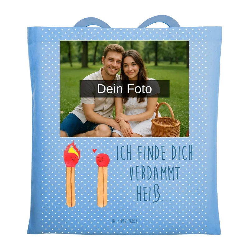 Personalisierte Foto Tragetasche Streichhölzer