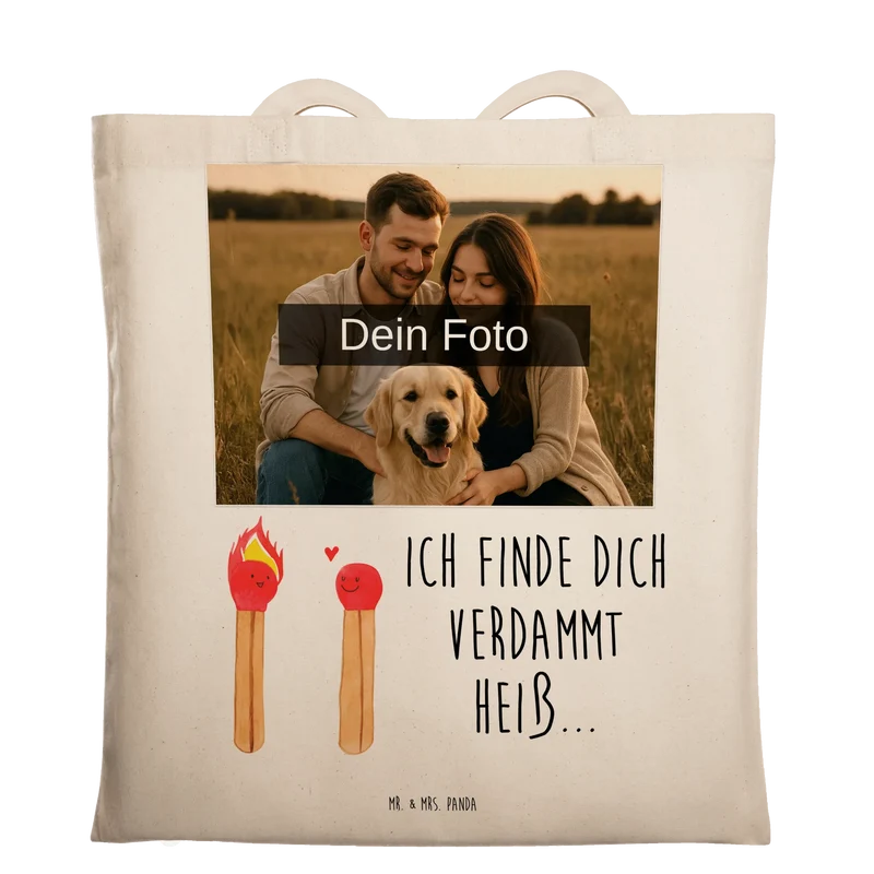 Personalisierte Foto Tragetasche Streichhölzer