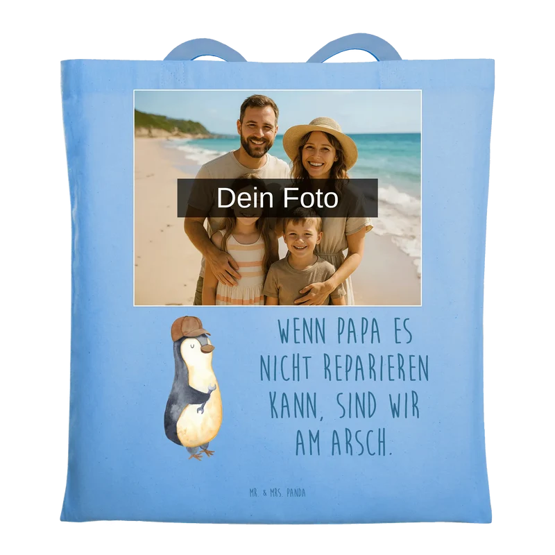 Personalisierte Foto Tragetasche Wenn Papa es nicht reparieren kann, sind wir am Arsch