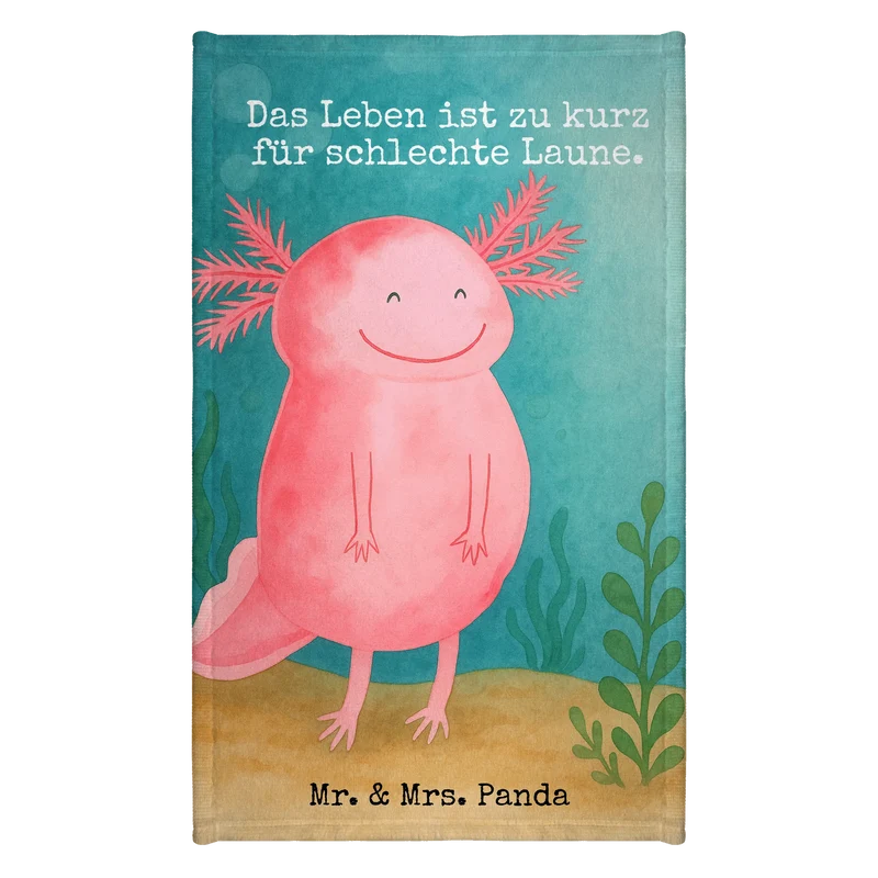 Gästehandtuch Axolotl Glücklich Design