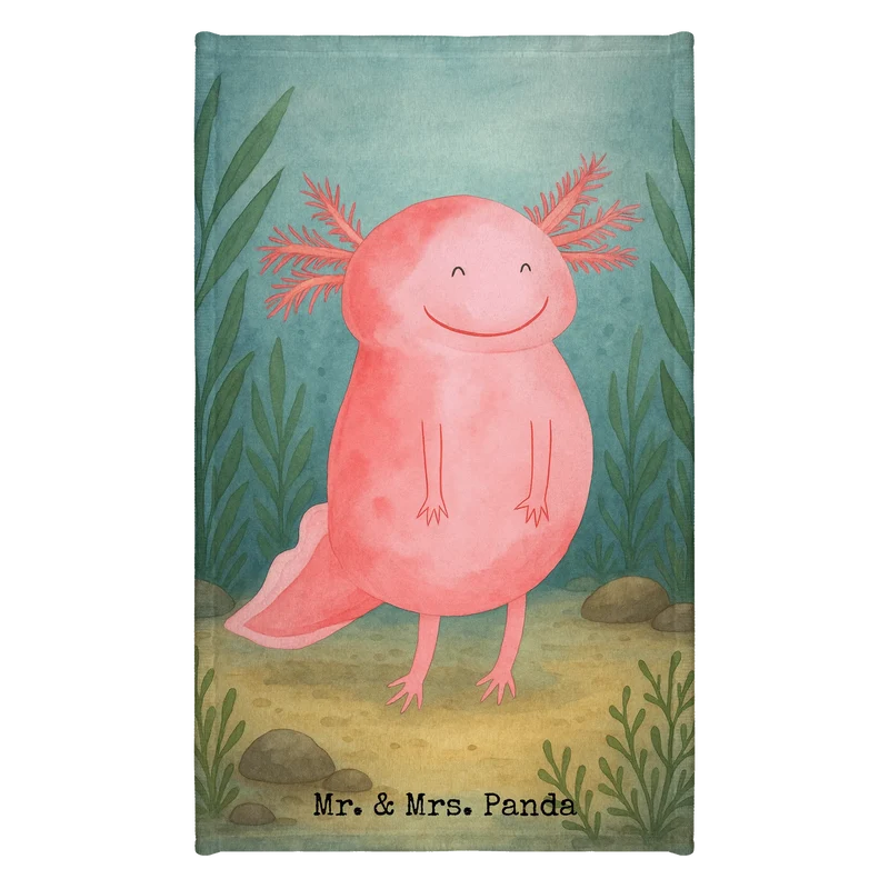 Gästehandtuch Axolotl Glücklich Design