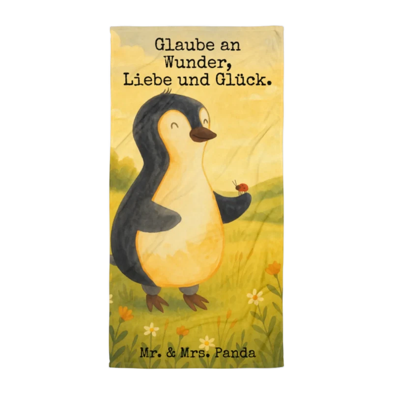 XL Badehandtuch Pinguin Marienkäfer Design