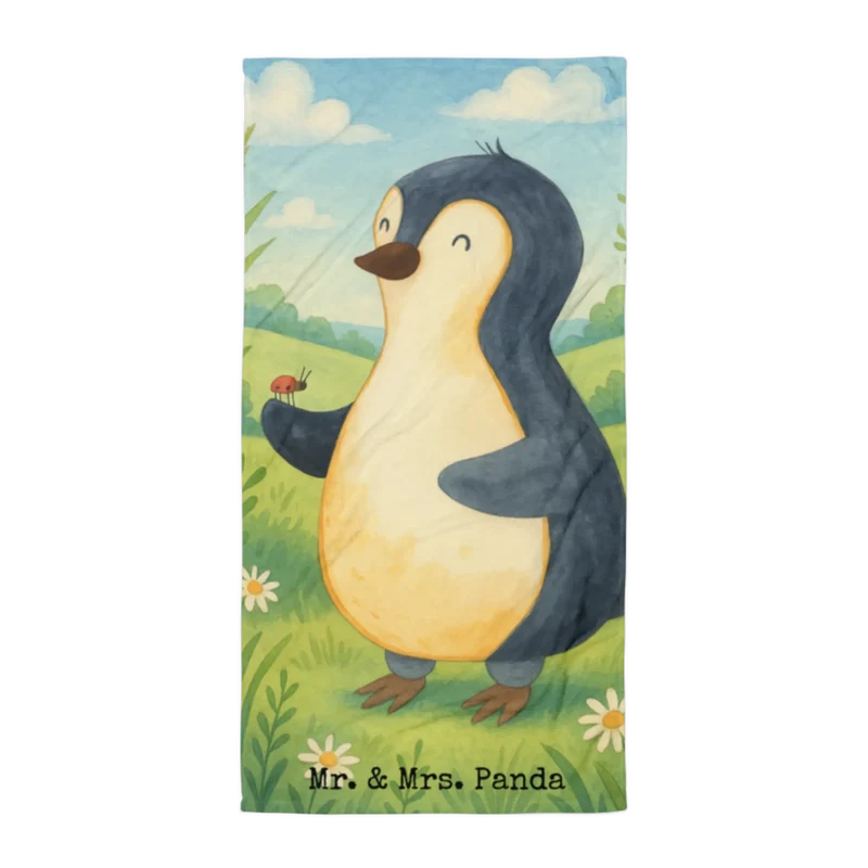 XL Badehandtuch Pinguin Marienkäfer Design