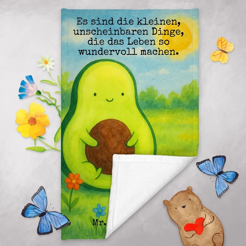 Gästehandtuch Avocado Kern Design