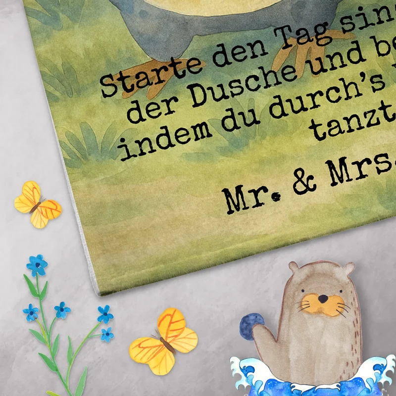 Gästehandtuch Pinguin Duschen Design
