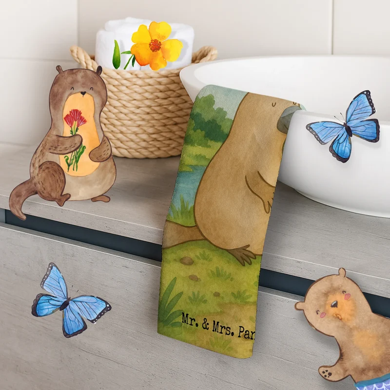 Gästehandtuch Schnabeltier Mut Design