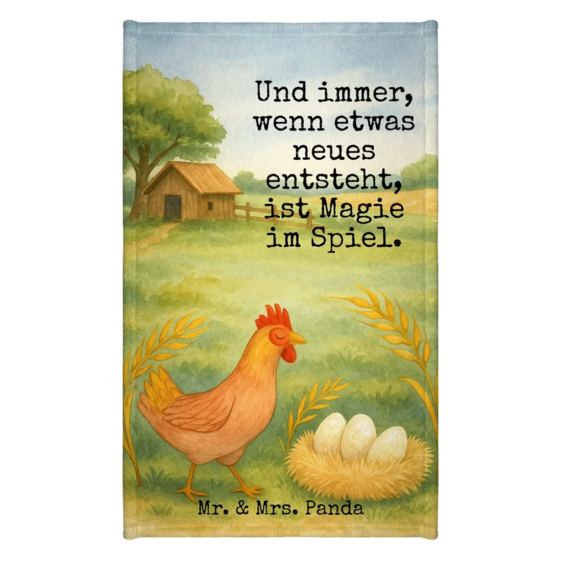 Gästehandtuch Huhn Stolz Design