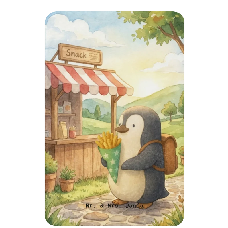 Sherpa Kuscheldecke Pinguin Pommestüte Design