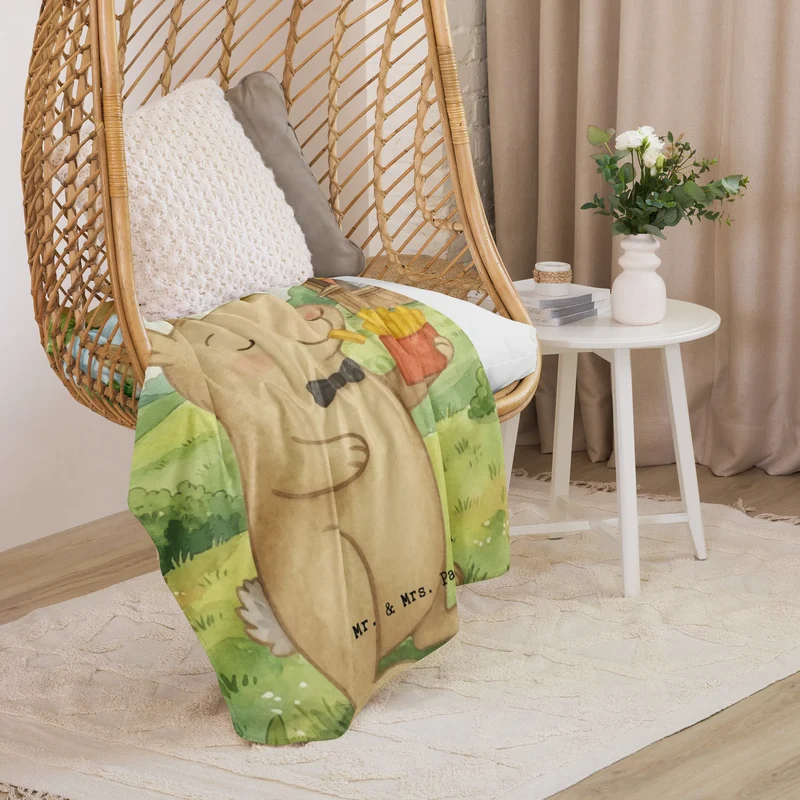 Sherpa Kuscheldecke Hase Pommes Design