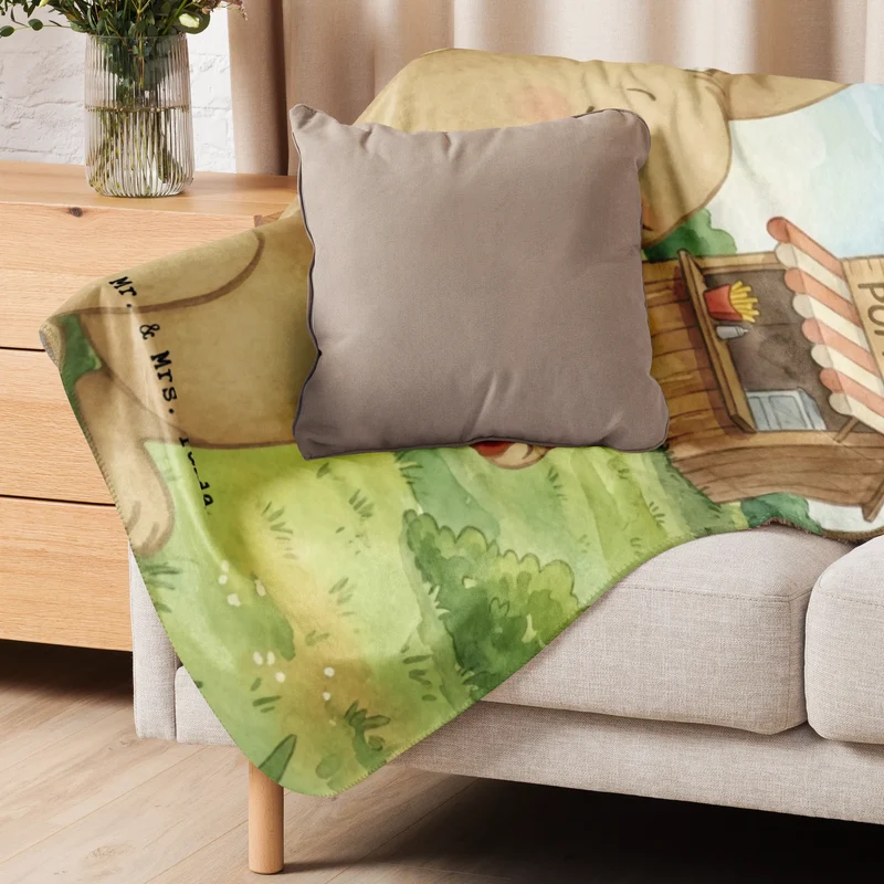 Sherpa Kuscheldecke Hase Pommes Design