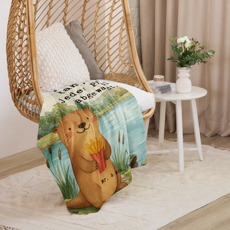 Sherpa Kuscheldecke Otter See Pommes Design