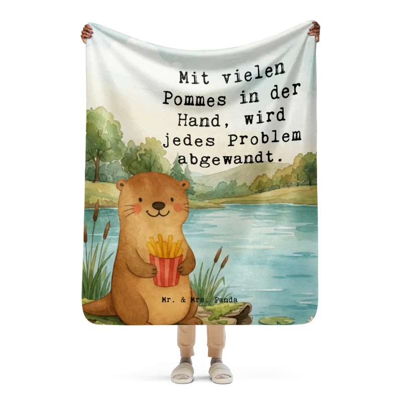 Sherpa Kuscheldecke Otter See Pommes Design