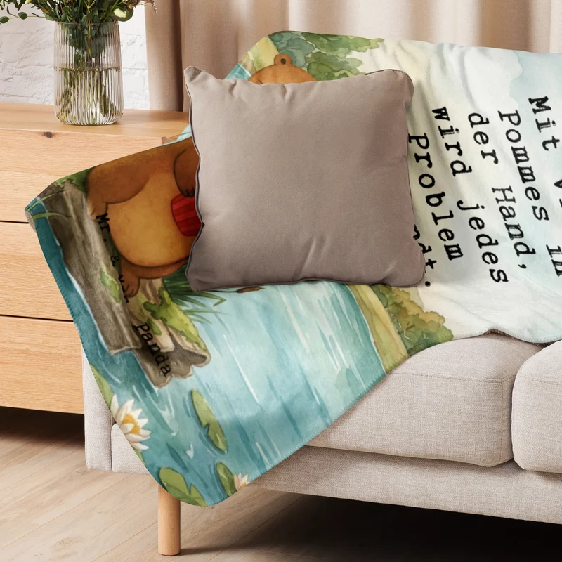 Sherpa Kuscheldecke Otter See Pommes Design