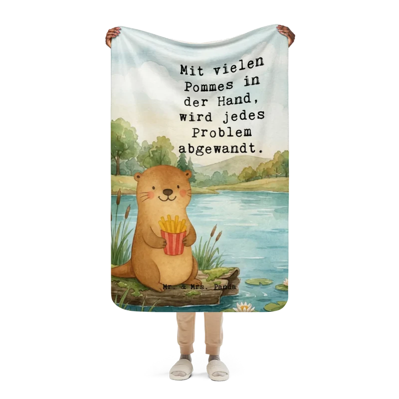 Sherpa Kuscheldecke Otter See Pommes Design