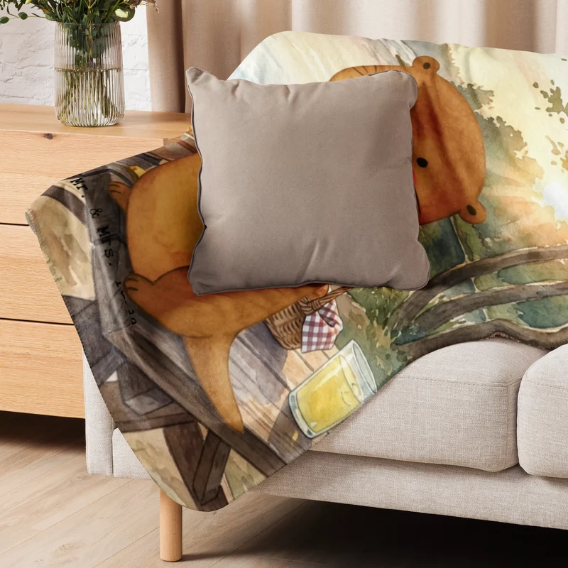 Sherpa Kuscheldecke Otter See Pommes Design