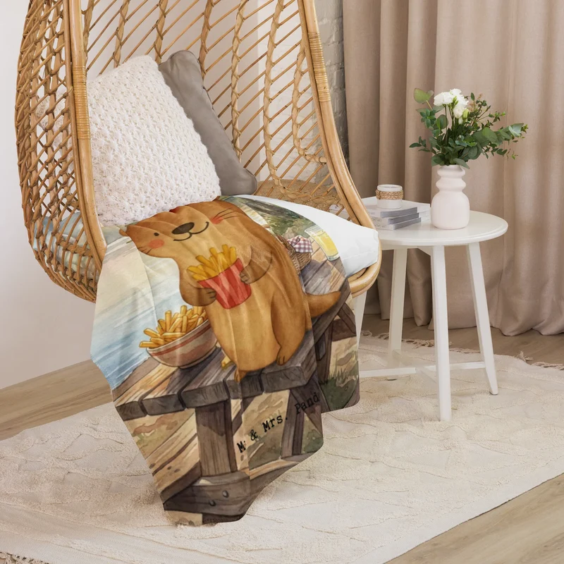 Sherpa Kuscheldecke Otter See Pommes Design