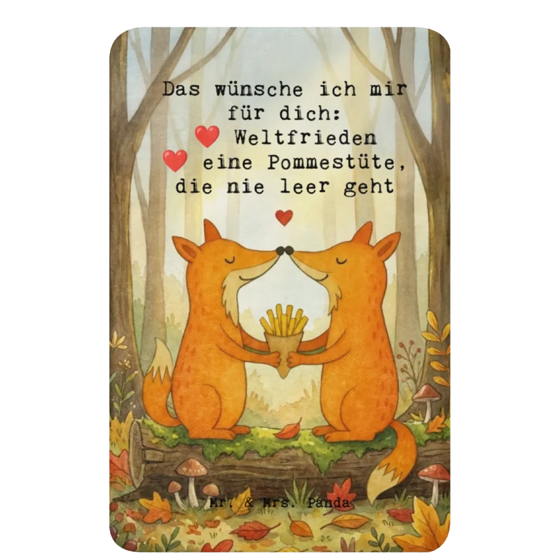 Sherpa Kuscheldecke Füchse Liebe Pommes Design