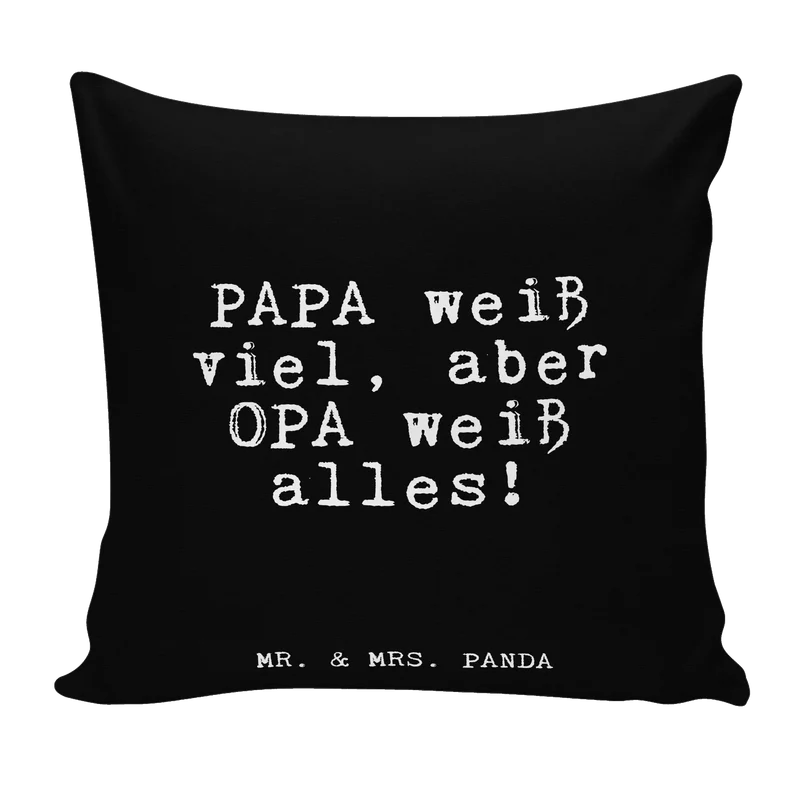 40x40 Kissen PAPA weiß viel, aber...
