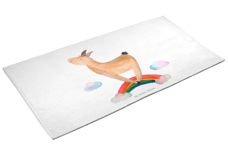 Handtuch Lama Regenbogen