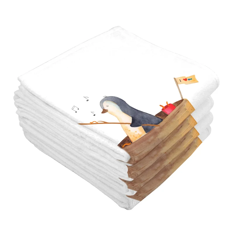 Handtuch Pinguin Angelboot